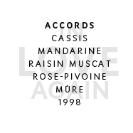 In Love Again - Accords : Cassis, mandarine, raisin muscat, rose-pivoine, mûre. 1998